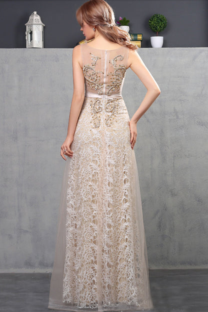 Multi Beaded  Totem Maxi Prom Party Dress