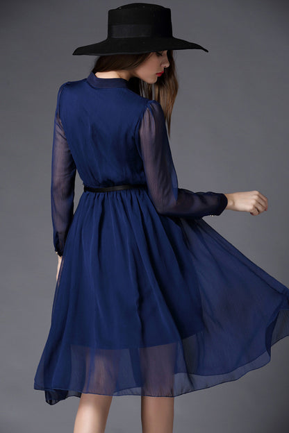 Solid Shirtdress With Belt