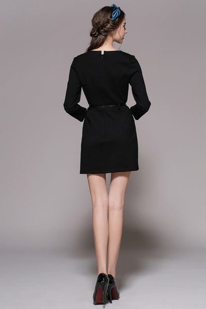 Women's Wear to Work Elegant Dress Vogue Mini Summer Dress Round Scoop Collar