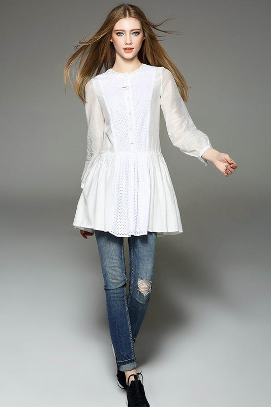 Cotton Peplum Top - NJOYDRESS - 1