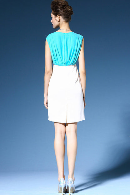 FORMAL S-LINE SLEEVELESS SLIM TUINC WEAR TO WORK DRESS
