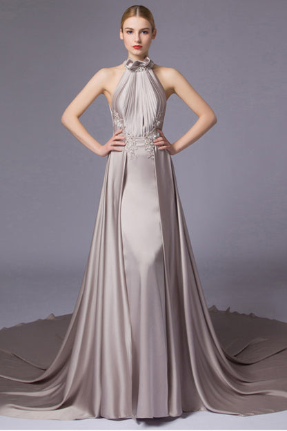 Ruffle Little Mock Neck With Acrylic Neck Round Off Shoulder Long Dress