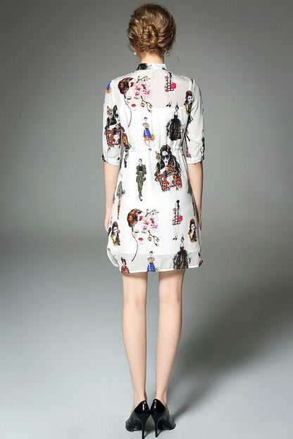 Multi Portrait Short Dress