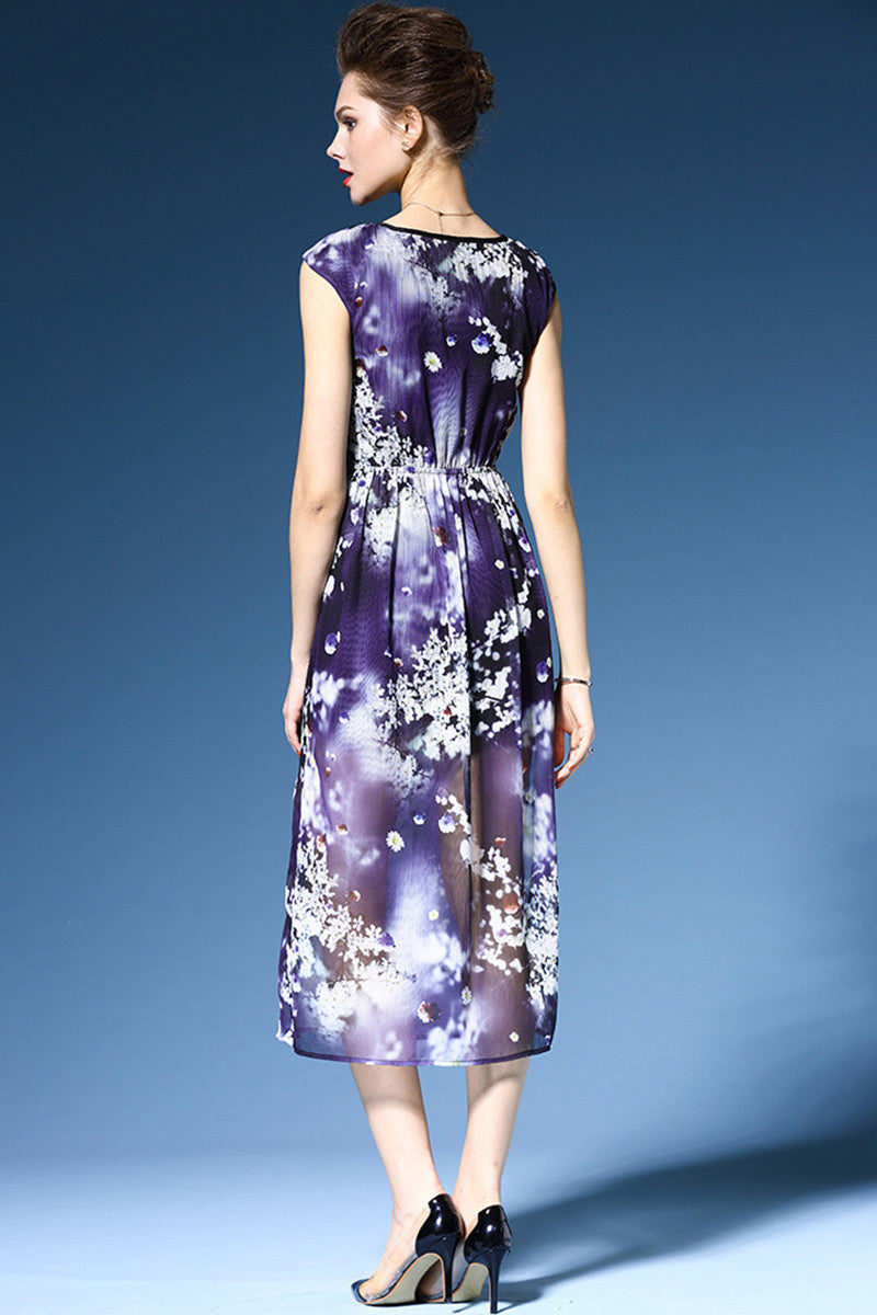 ELEGANT COCKTAIL BOAT NECK DESIGNED CAP SLEEVE SLIM DRESS