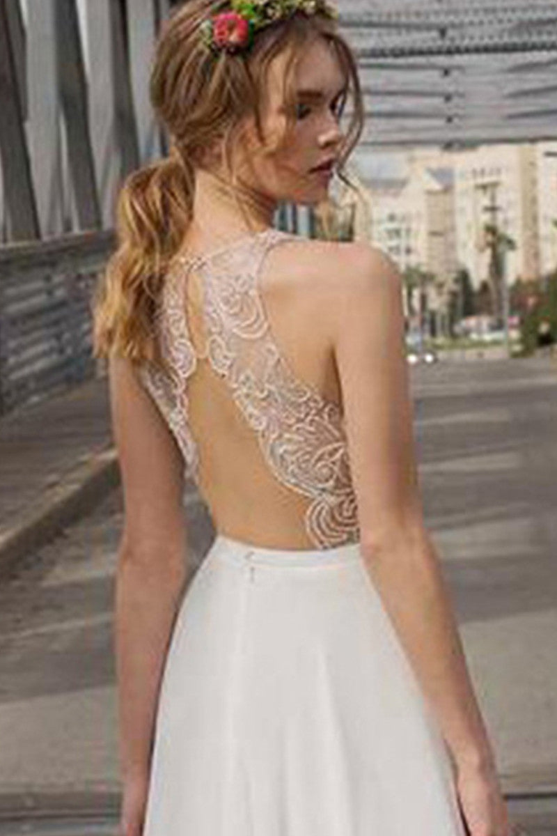 Round Neck Rosette Lace Top Rosette Party Dress