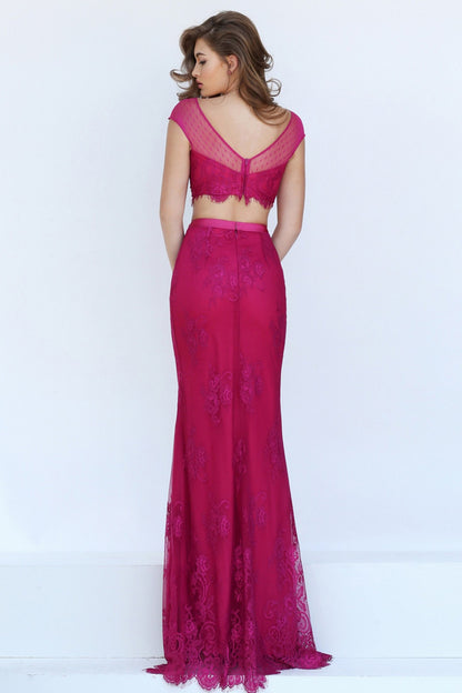 Luxury Lace Two-Piece Set Sexy Prom Cocktail Dress