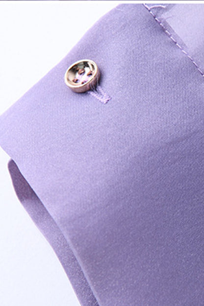 Organza Button Down Shirts With Bowknot On Bust