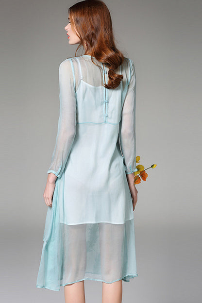 [30% OFF TILL 8 APR] Plume Lace Multi Layer Midi Casual Dress
