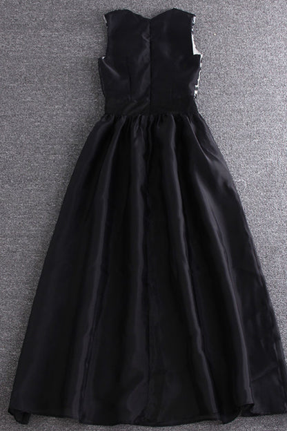 Scalloped Jacquard  Maxi Dress