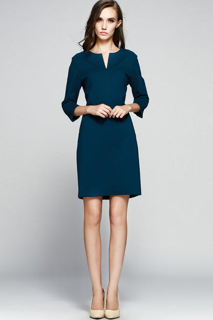 1 Women's Spring Elegant Round Scoop Collar Formal Dress - NJOYDRESS - 4