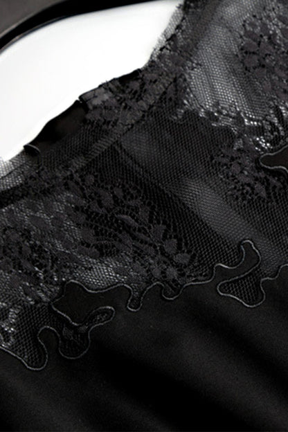 Women's Fashion Long Sleeve Lace Dress Slim Cocktail Party Dress - NJOYDRESS - 3