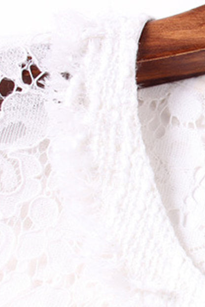 Full Peony Lace Button Down Shirt Dress With Sundress