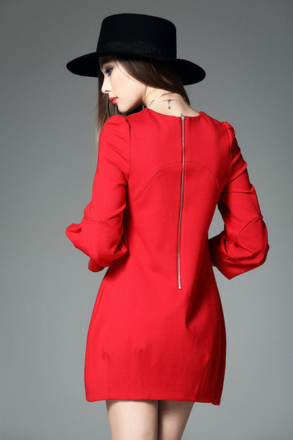Women's Fashion 3/4 Sleeve Dress Slim Casual Wear To Work Dress