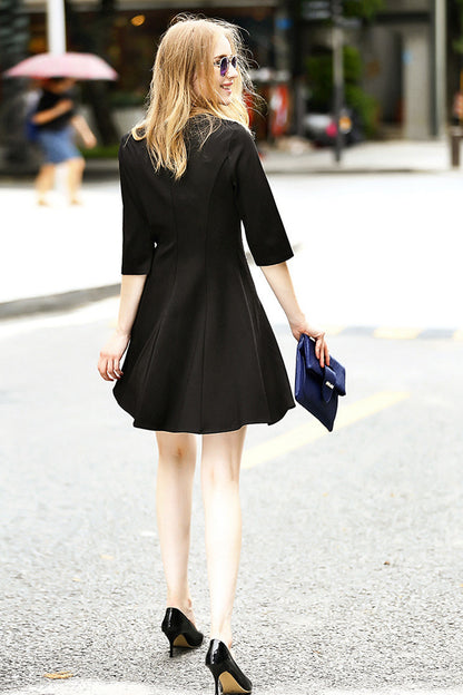 WOMEN'S CASUAL HALF SLEEVE PRINTING SLIM DRESS