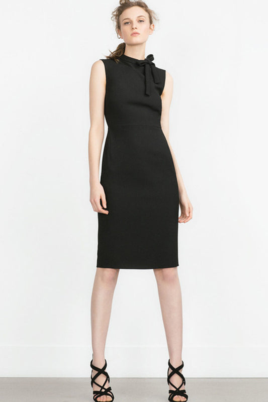 Varabow Little Mock Neck Short Bodycon Dress