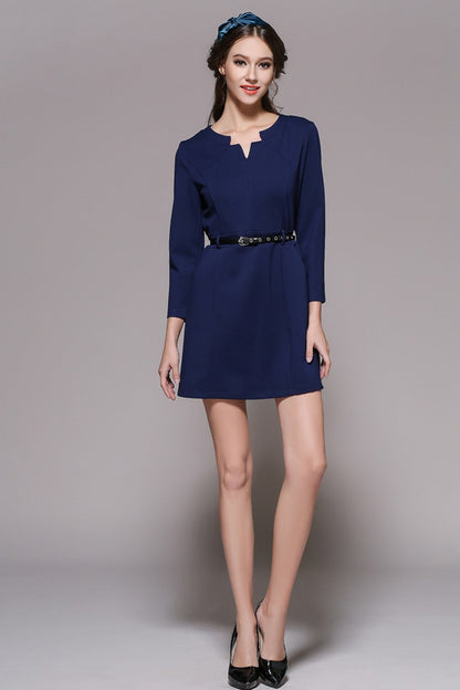 Women's Wear to Work Elegant Dress Vogue Mini Summer Dress Round Scoop Collar