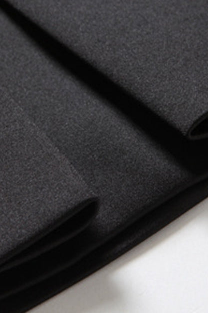 Round Collar Slim Pleat Formal Dress