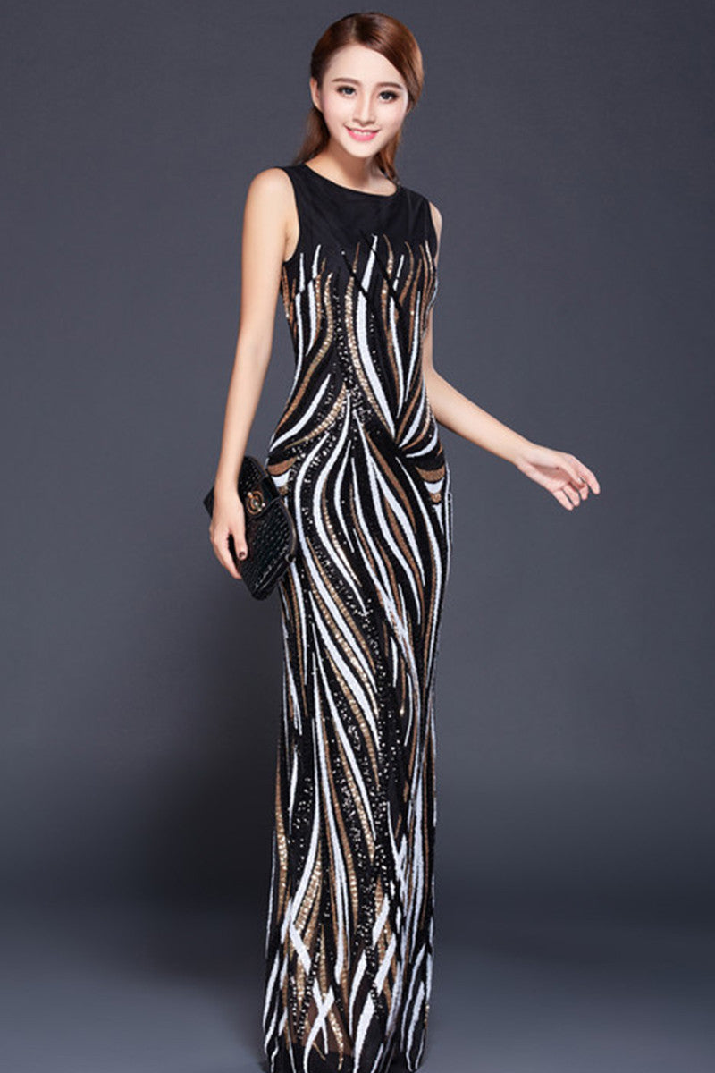 Sleeveless Slim Collar Leisure Wear To Work Bodycon Midi Dress