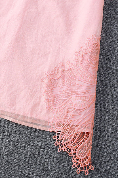 WOMEN'S CASUAL SLIM EMBROIDERY GRACE HALF SLEEVE WEAR TO WORK DRESS