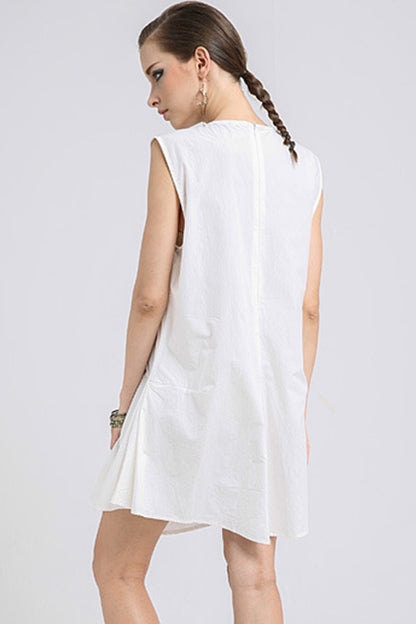 Casual Soft Cotton Simple Jointed Short Dress