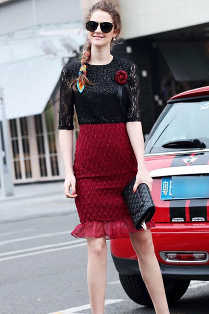 Lace S-line Little Fish Tail Formal Dress