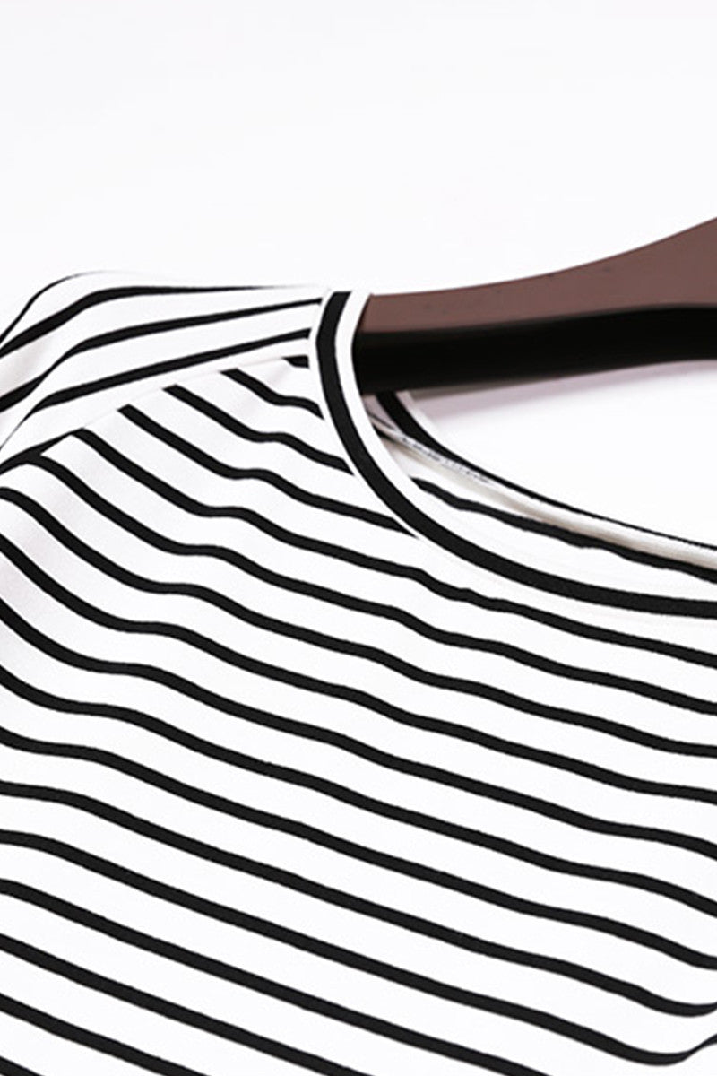Casual Stripe Fit Basic Top