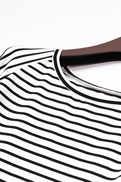 Casual Stripe Fit Basic Top