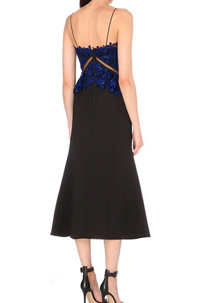 Strap Rosette Top With Midi Fishtail Club Dress