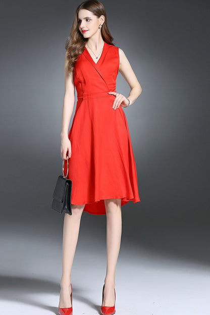 Elegant V Neck Sleeveless Ball Gown