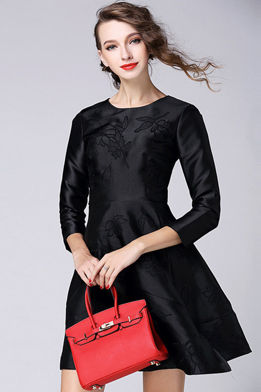 Elegant Twill Satin With Emborider Spencial Cutting Dress