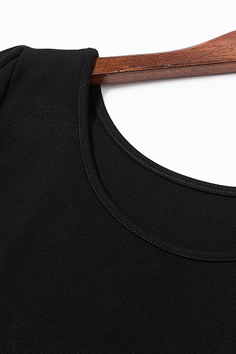 Casual Ponte Dress With Satin Waistline