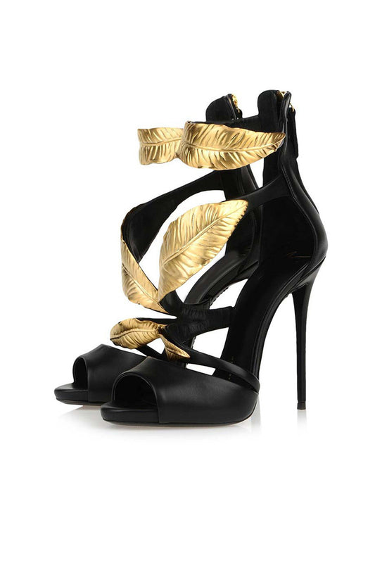 Peep Toe Caged  High Heeled Stiletto