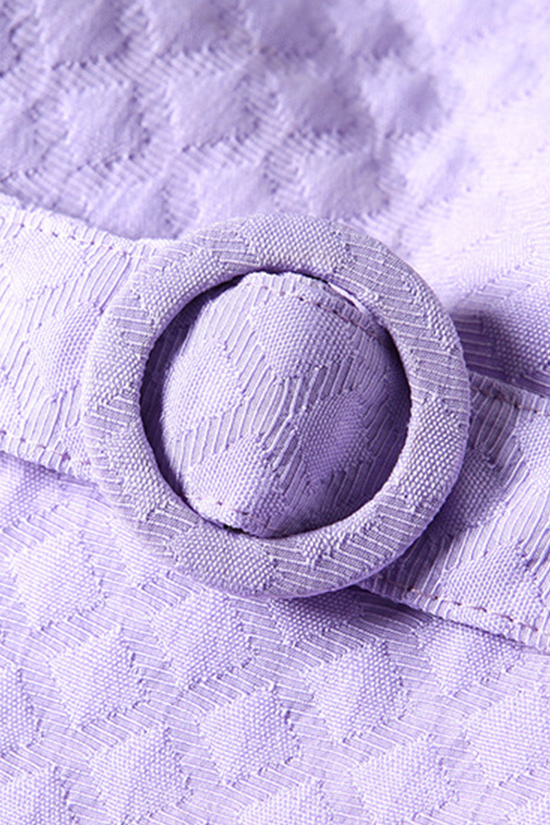 Violet Jacquard Tops With Net Emboridered Dress