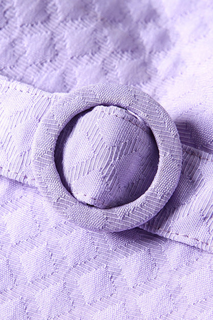 Violet Jacquard Tops With Net Emboridered Dress