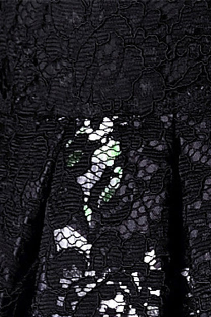 Women's Slim Printing Dress Lace Long Sleeve Short Dress