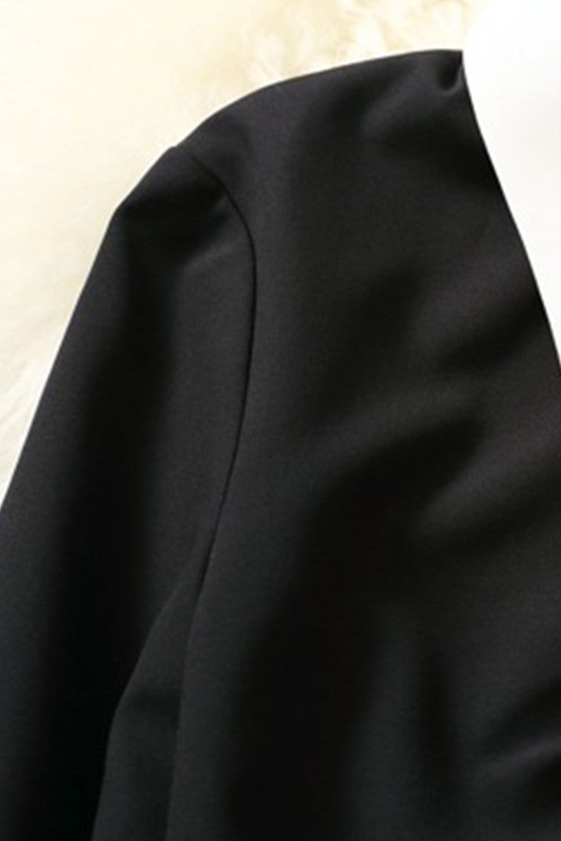 Women's Casual Wear to Work Dress Polo Neck 9 Sleeve Slim Dress
