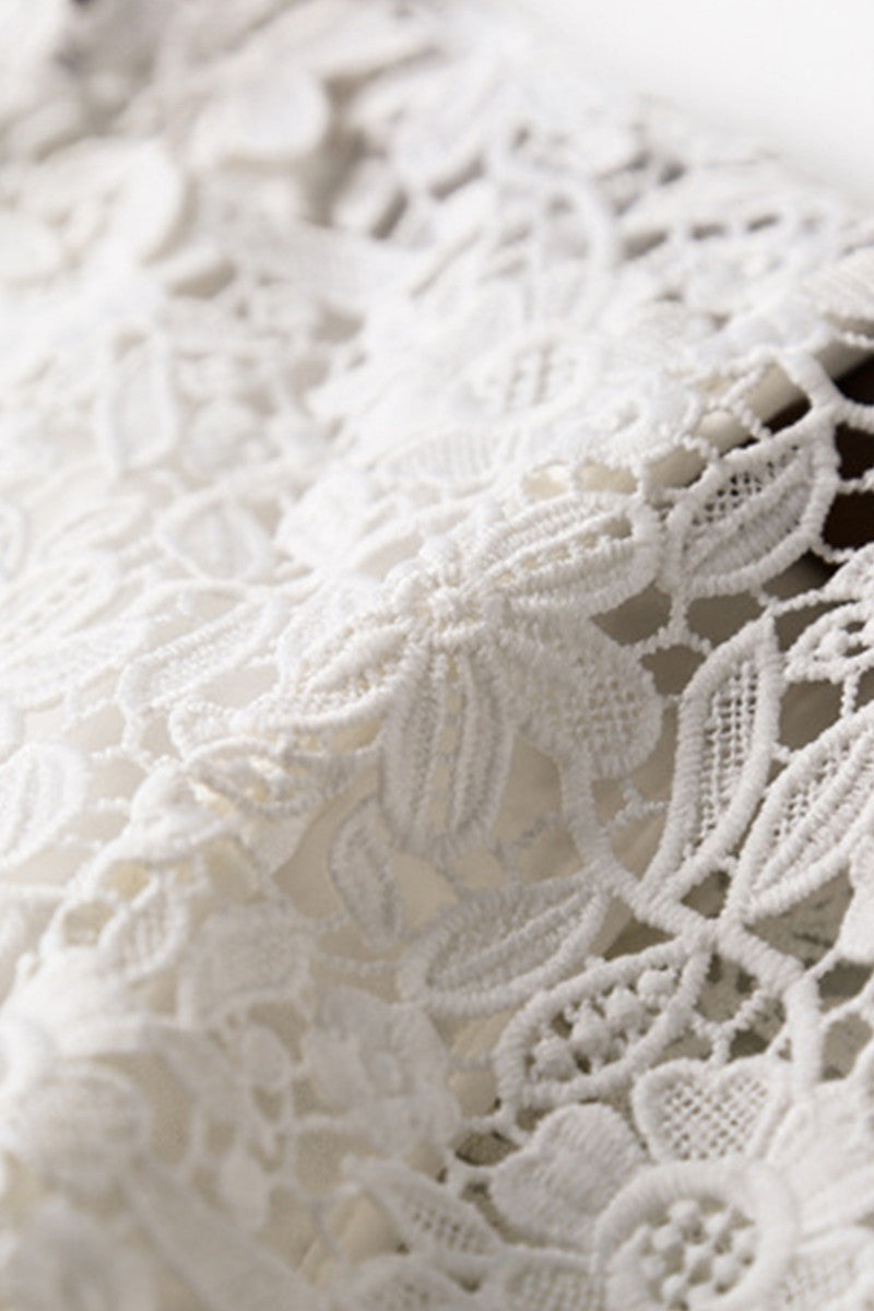 [30% OFF TILL 7 APR] Casual Lace Embroidery Layer Casual Dress With Belt