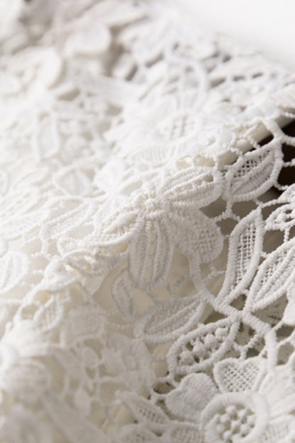 [30% OFF TILL 7 APR] Casual Lace Embroidery Layer Casual Dress With Belt