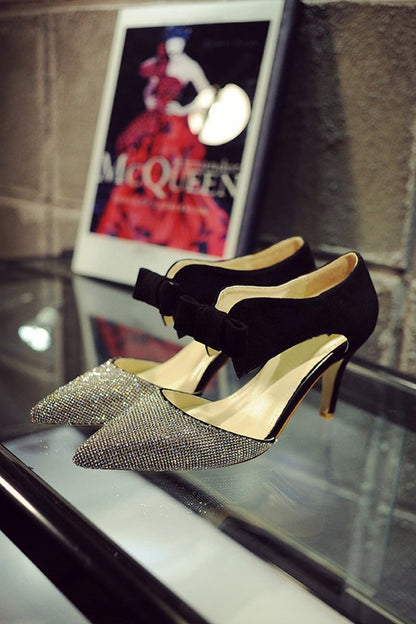 Rhinestone Cut Out  Stiletto Pumps