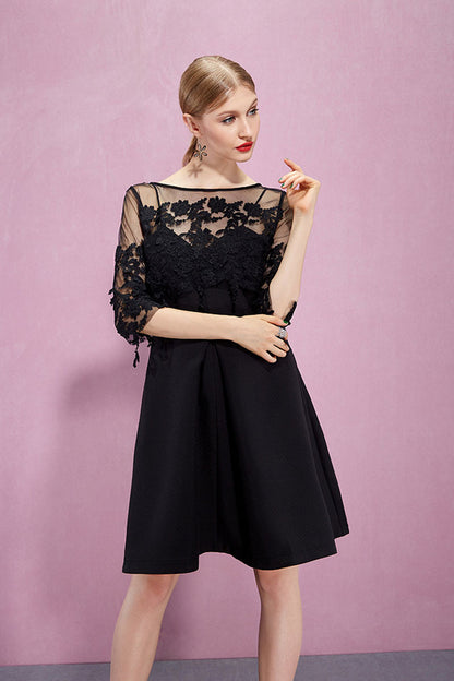 Sundress With Lace Embroidered Short Blouse Bridemaid Dress