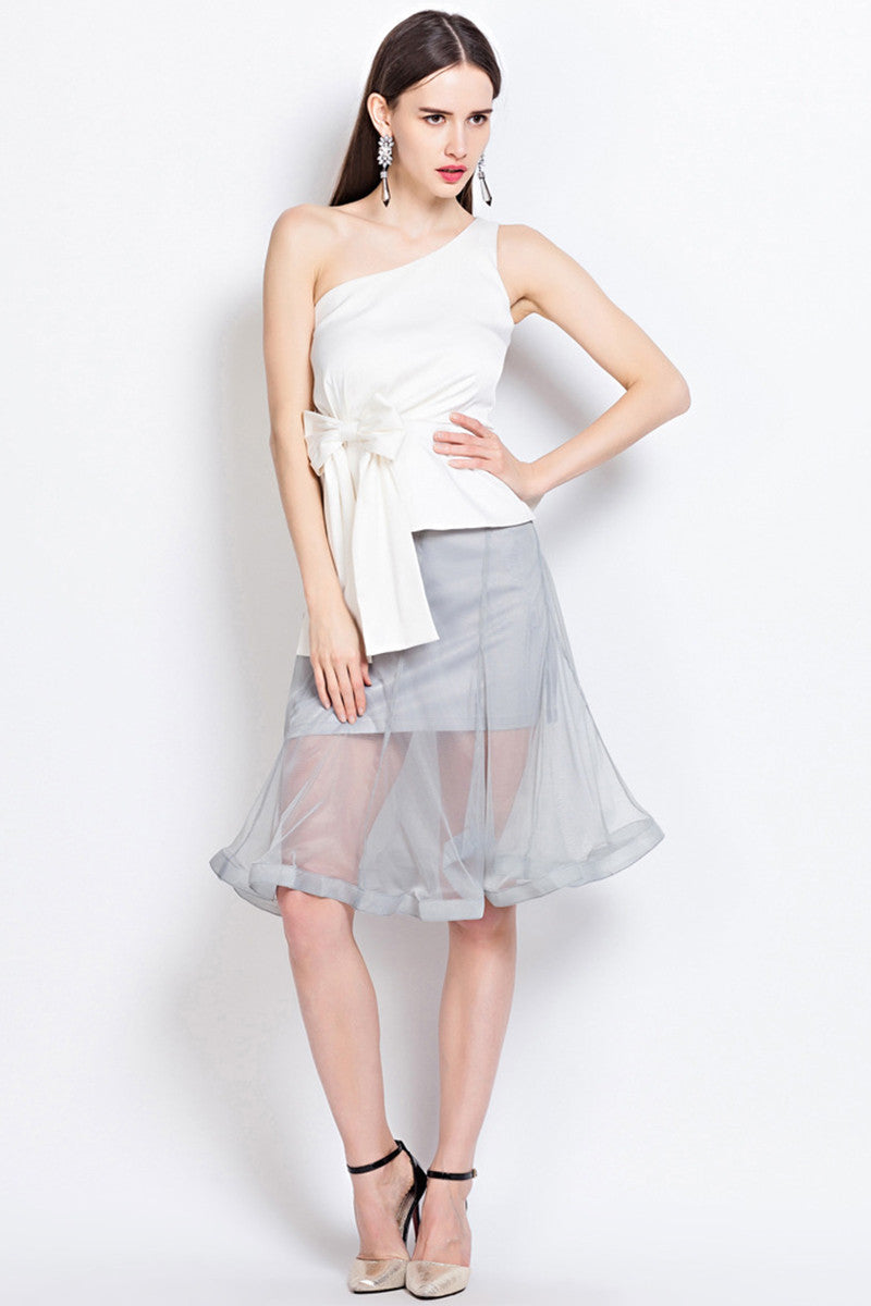 [30% OFF TILL 8 APR] Grace Slash Neck Fitted Sleeveless Casual Top