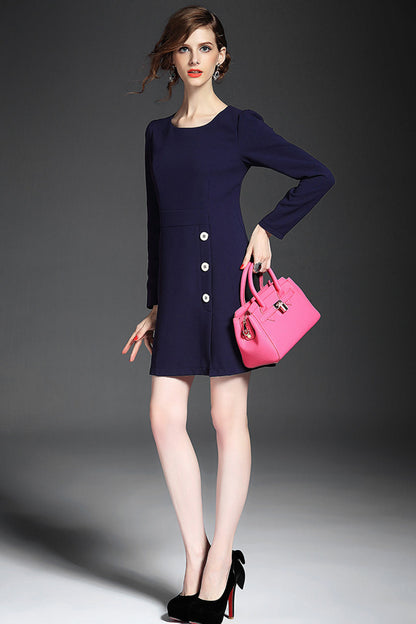 WOMEN'S SLIM WEAR TO WORK LONG SLEEVE DRESS