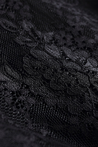 Loose Grace Lace Hook Stand Collar Shift Dress