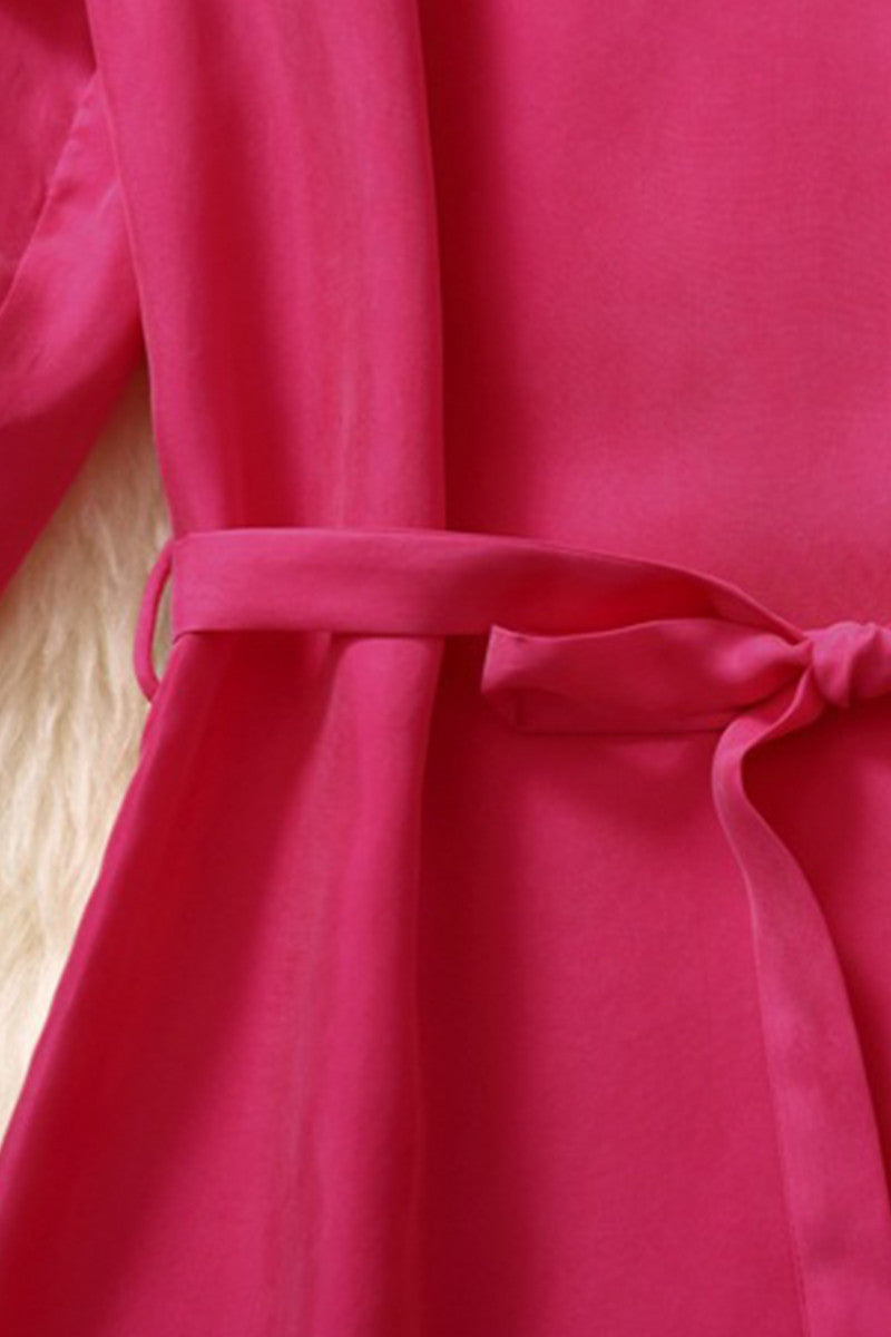 Roll-Up Sleeve Pullover Dress