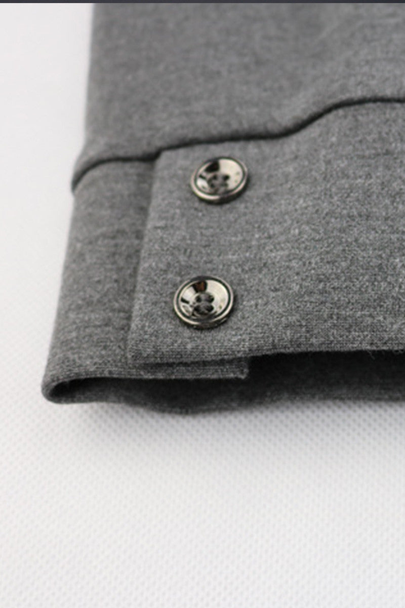 Henry Neck Solid Knit Dress