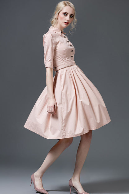 [30% OFF TILL 7 APR] Lapel Formal A-line OL Mini Dress