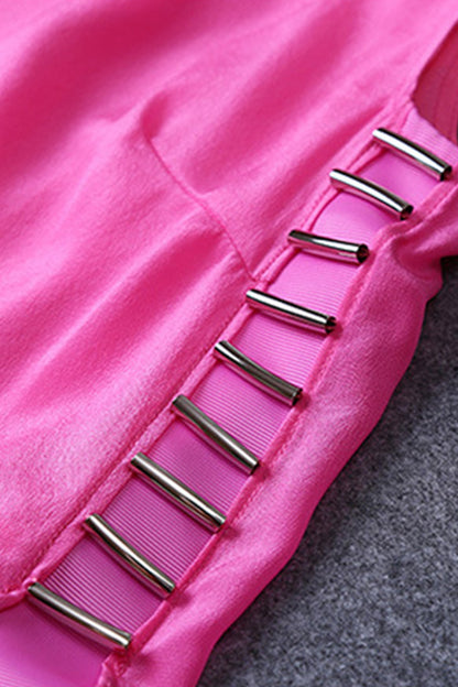 Ribbon With Beaded At Side Causal Dress