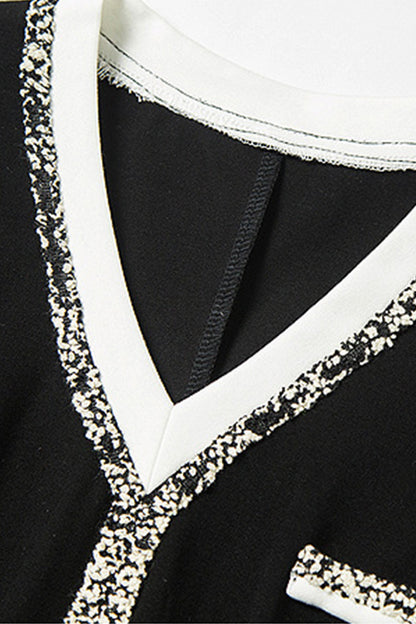 FORMAL V NECK BEADED PLEATED A-LINE SHORT DRESS