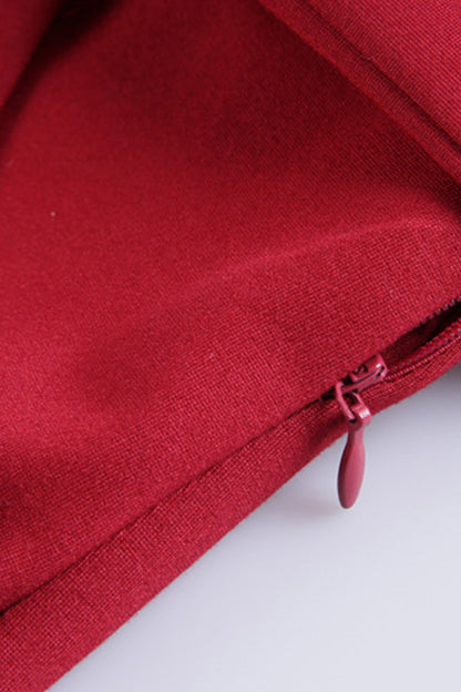 WOMEN'S ELEGANT WEAR TO WROK V NECK 3/4 SLEEVE SLIM SHORT DRESS