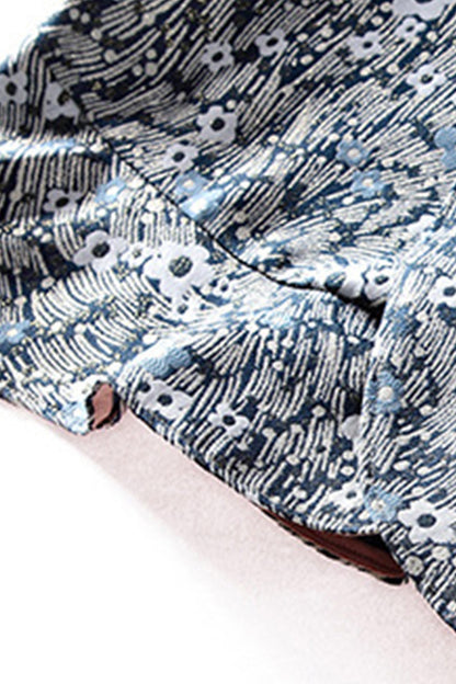 Multi Pattern Ruffle Bottom Dress